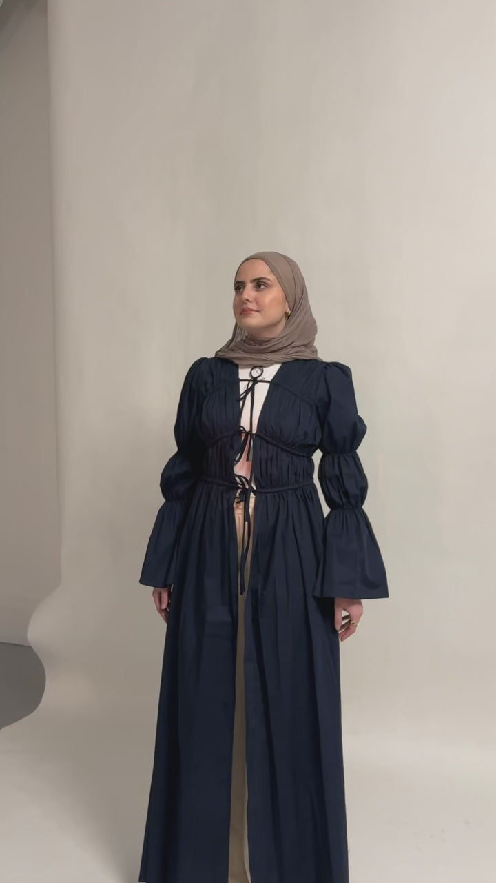 Navy Cinched Cloak