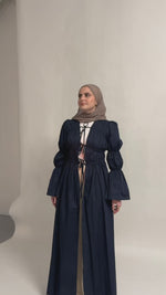 Load and play video in Gallery viewer, Navy Cinched Cloak
