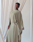 Khaki Belted Kaftan- Final Sale