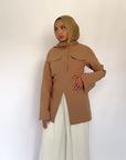 Camel Utility Slit Tunic
