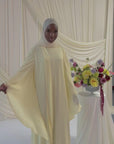 Butter Yellow Tie Neck Maxi Dress