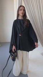 Load and play video in Gallery viewer, Black Kaftan Tunic

