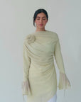Melon Draped Rose Tunic- Final Sale