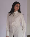 Ivory SE Tie Back Cotton Shirt