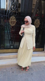 Load and play video in Gallery viewer, Melon Pleated Chiffon Skirt - Final Sale
