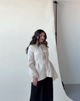 Pearl Cream Bow Tie Tunic