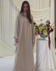 Truffle Tie Neck Maxi Dress- Final Sale