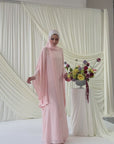 Powder Pink Tie Neck Maxi Dress- Final Sale