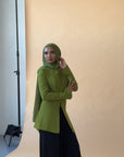 Fern Green Buttoned Blazer Tunic