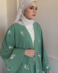 Jade Green Yasmin Embroidered Abaya