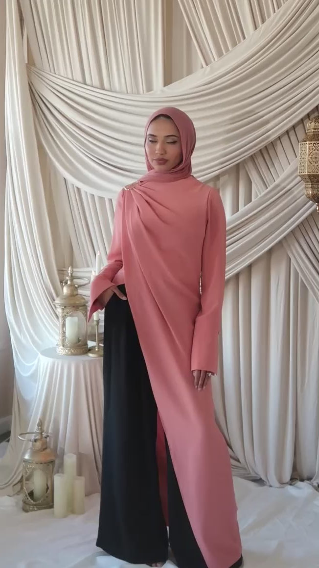 Salmon Floor Length Hardware Tunic