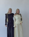Buttercream Ruched Top & Maxi Skirt Set