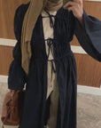 Navy Cinched Cloak