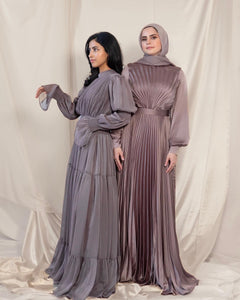 Maya Mauve Purple Pleated Gown