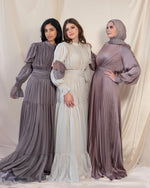 Load image into Gallery viewer, Maya Mauve Purple Pleated Gown
