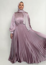Load image into Gallery viewer, Maya Mauve Purple Pleated Gown
