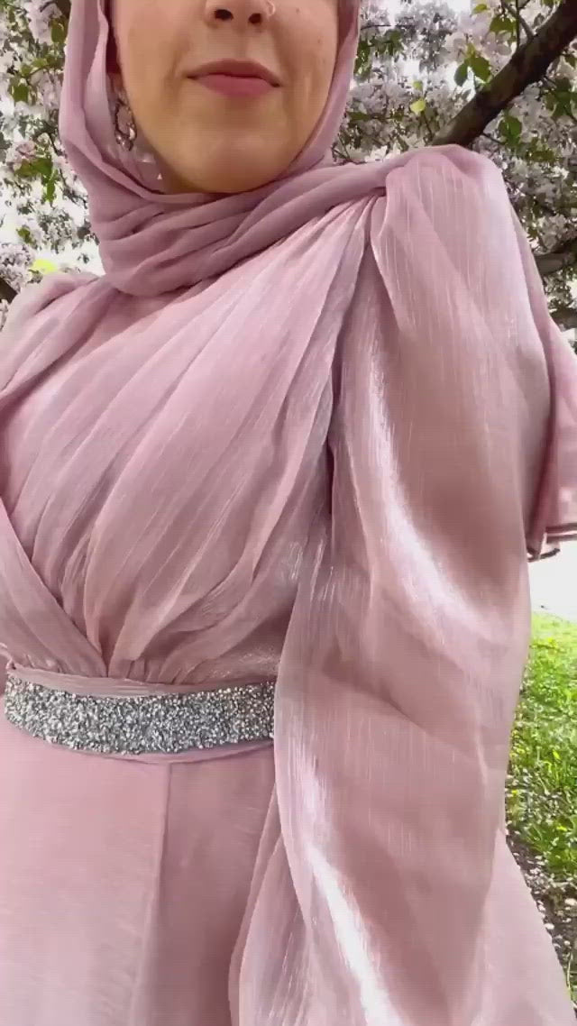 Esma Blush Pink Shimmering Belted Gown