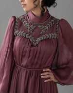 Load image into Gallery viewer, Nadine Terracotta Beaded Bib Gown- Final Sale
