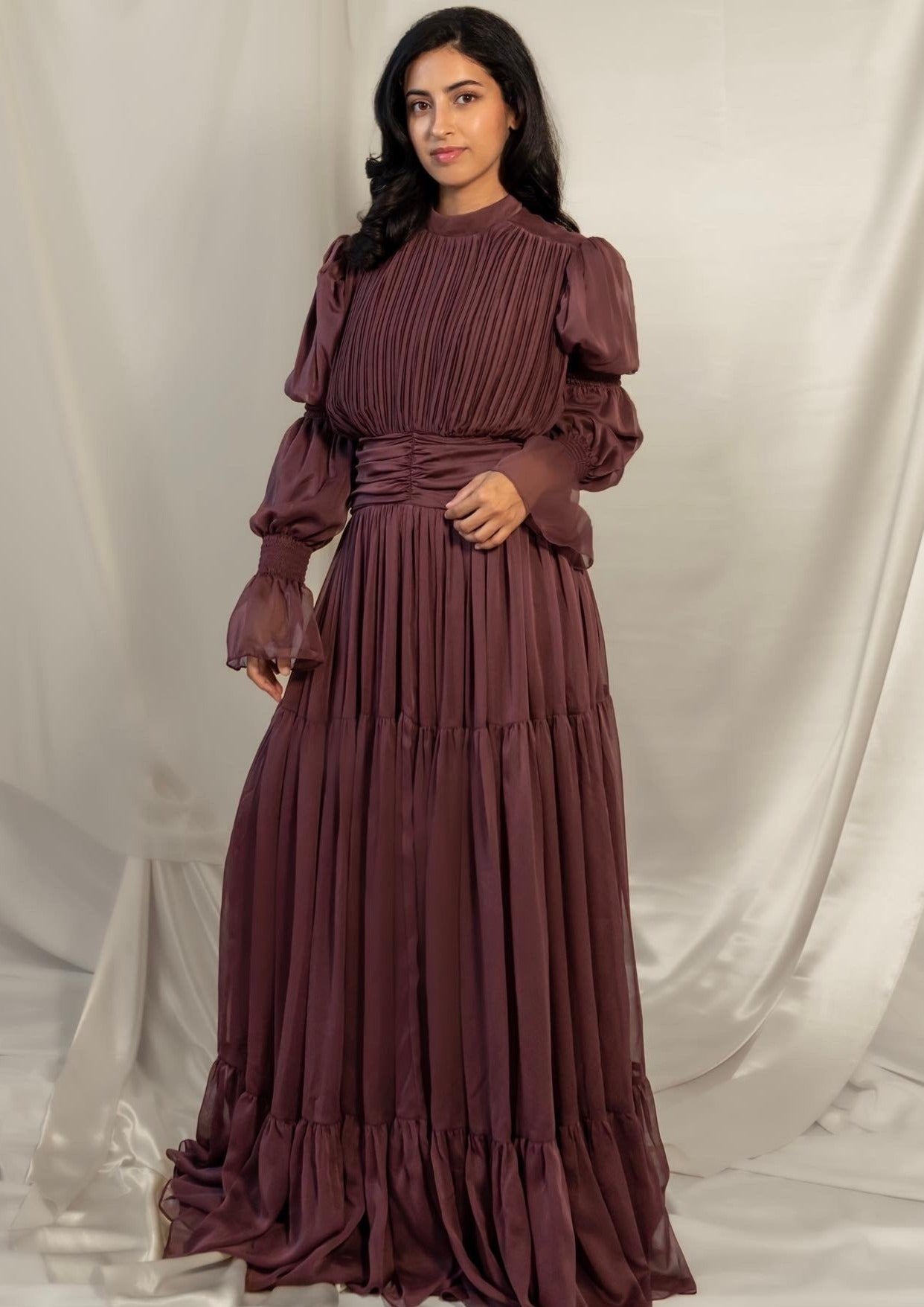Terracotta Ruched Dress