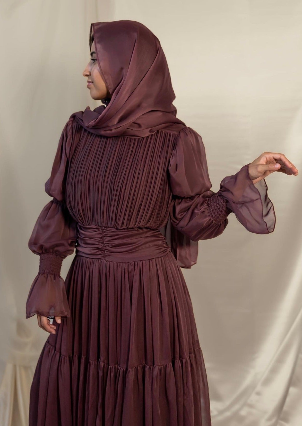 Terracotta Ruched Dress