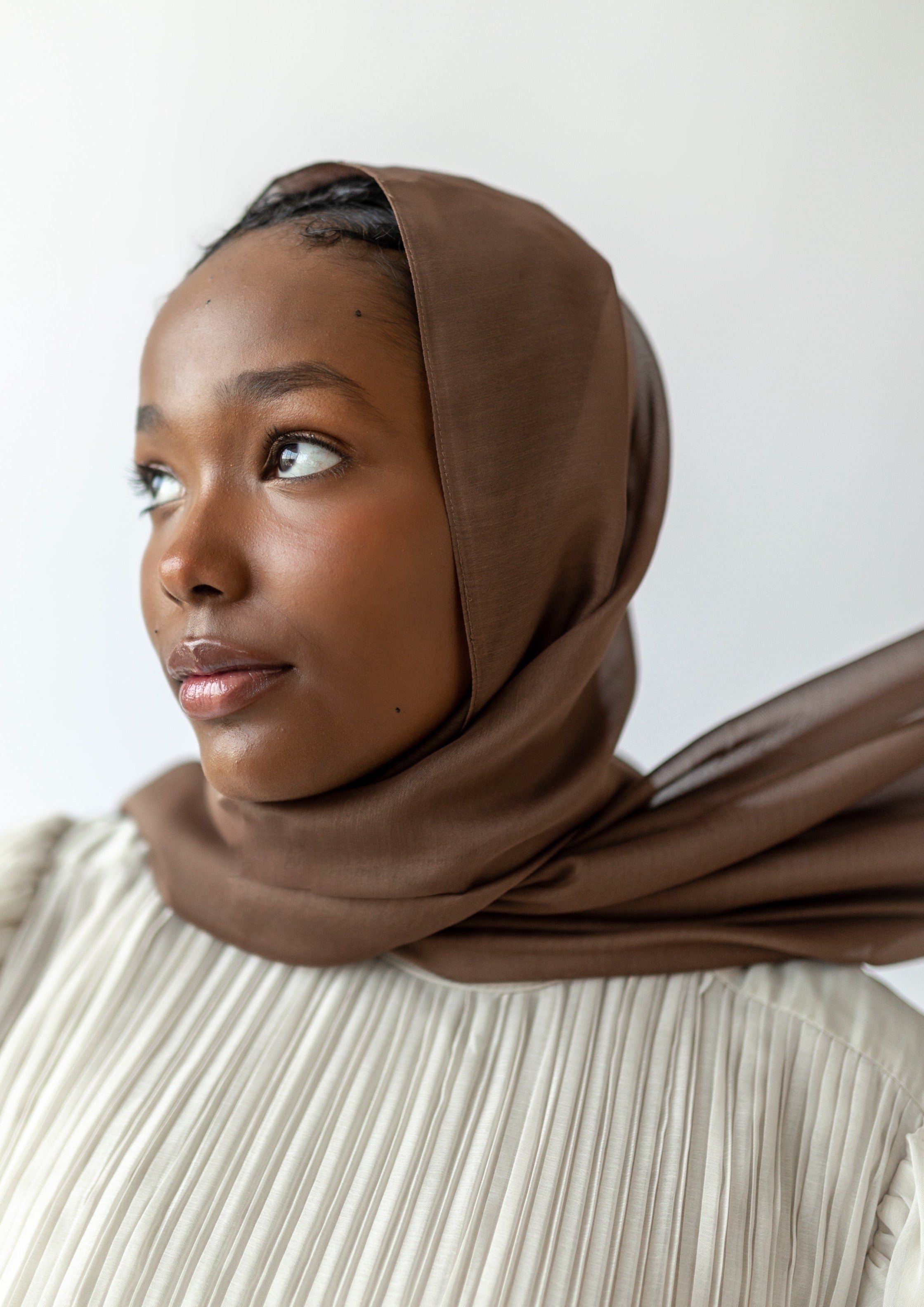 Mocha Brown Shimmering Scarf