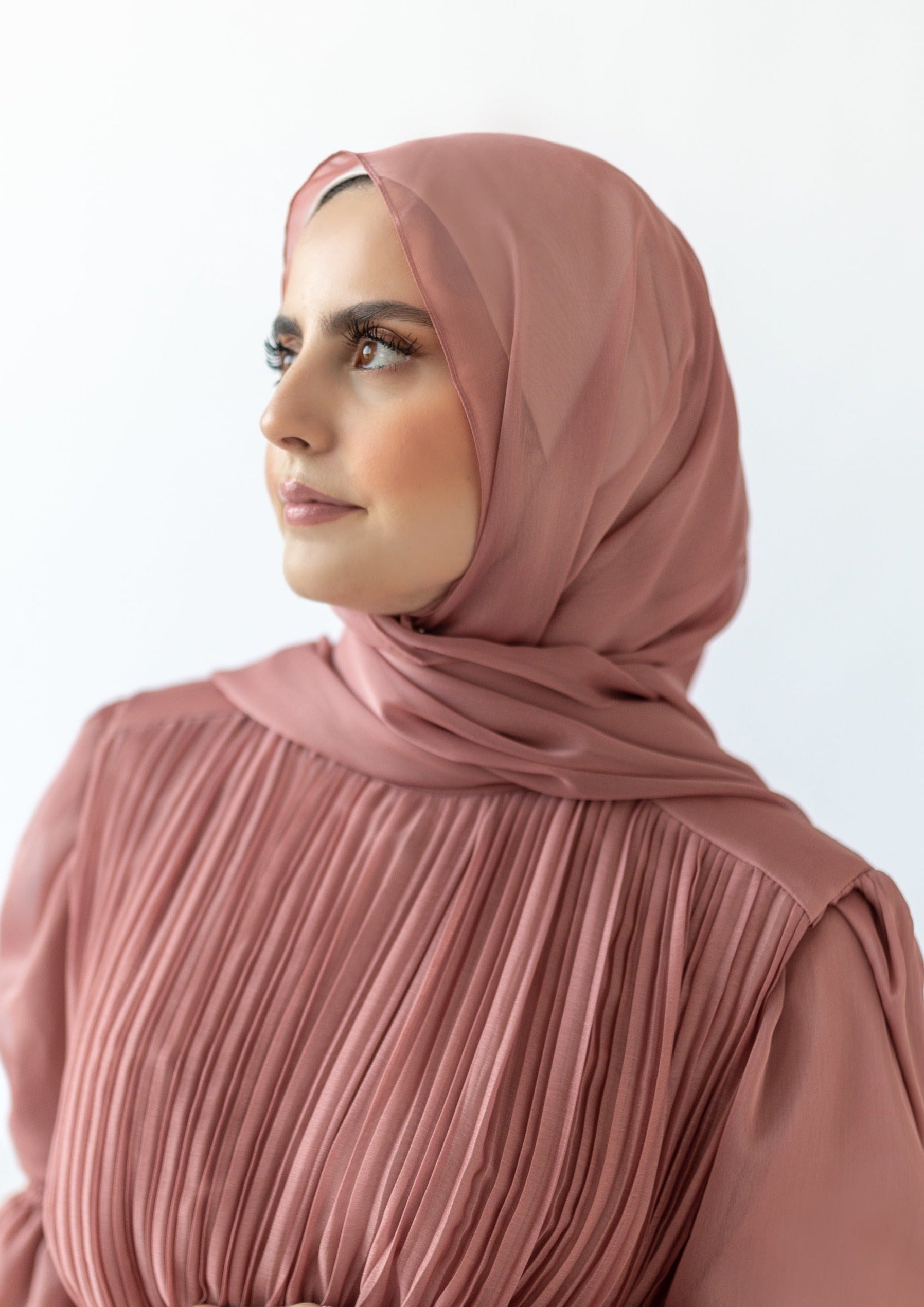 Dusty Rose Shimmering Scarf