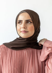Espresso Brown Shimmering Scarf
