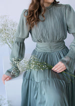 Load image into Gallery viewer, Sage Ruched Dress
