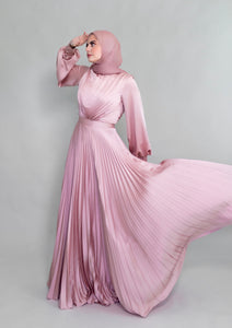 Maya Rose Pink Pleated Gown