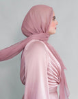 Mauve Pink Shimmering Scarf