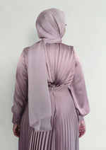 Load image into Gallery viewer, Maya Mauve Purple Pleated Gown

