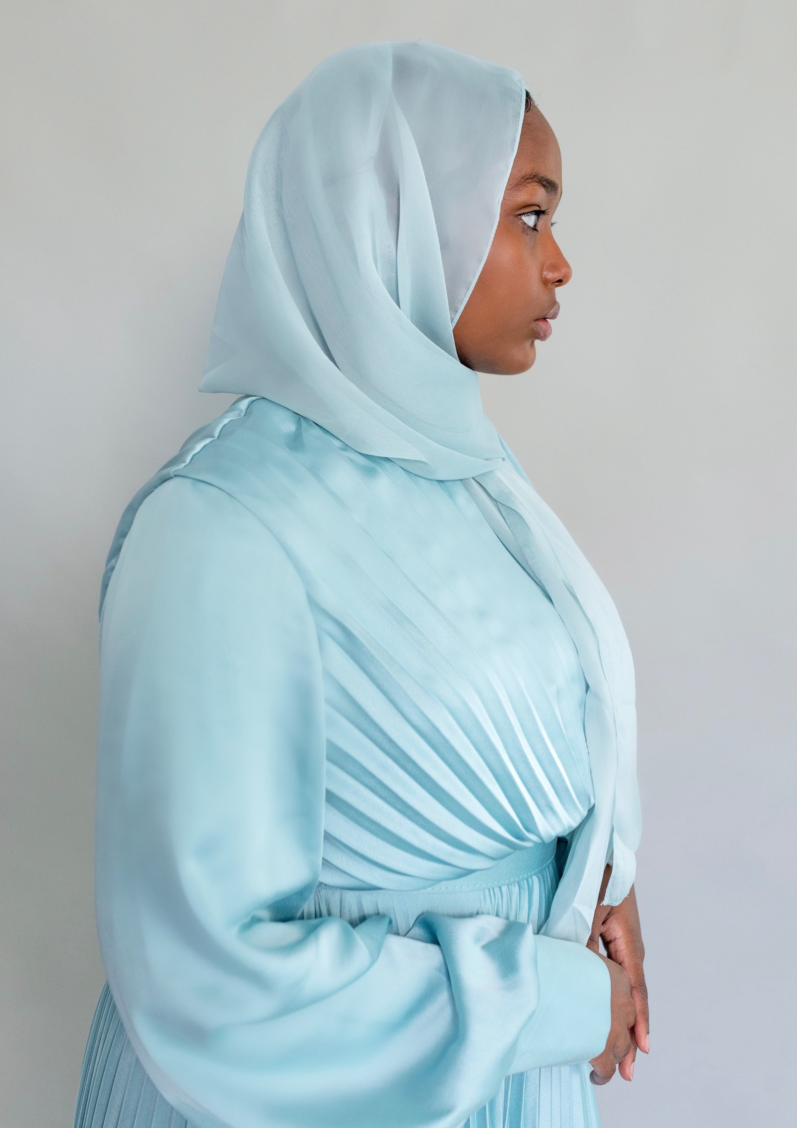 Icy Blue Shimmering Scarf