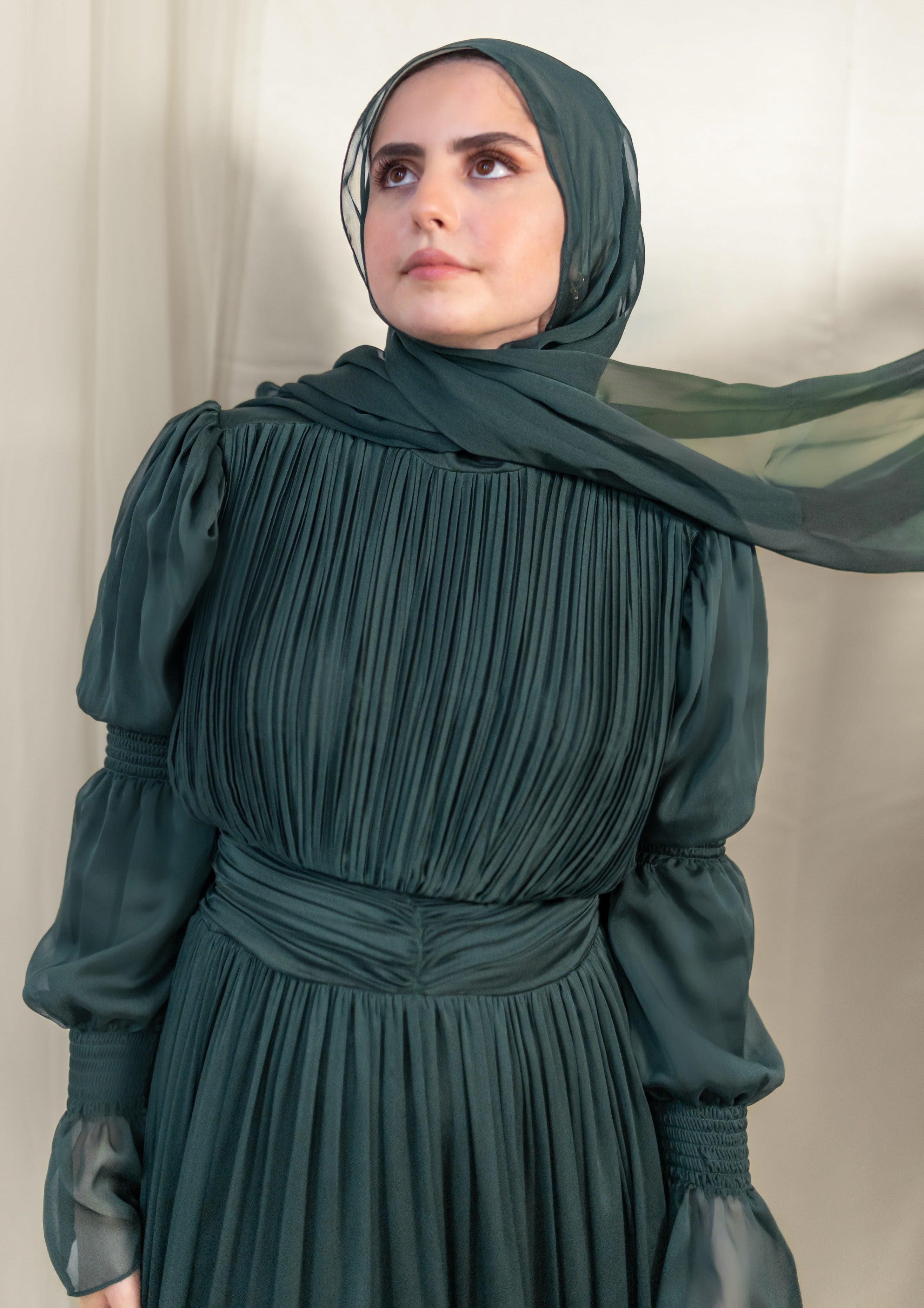 Emerald Ruched Dress