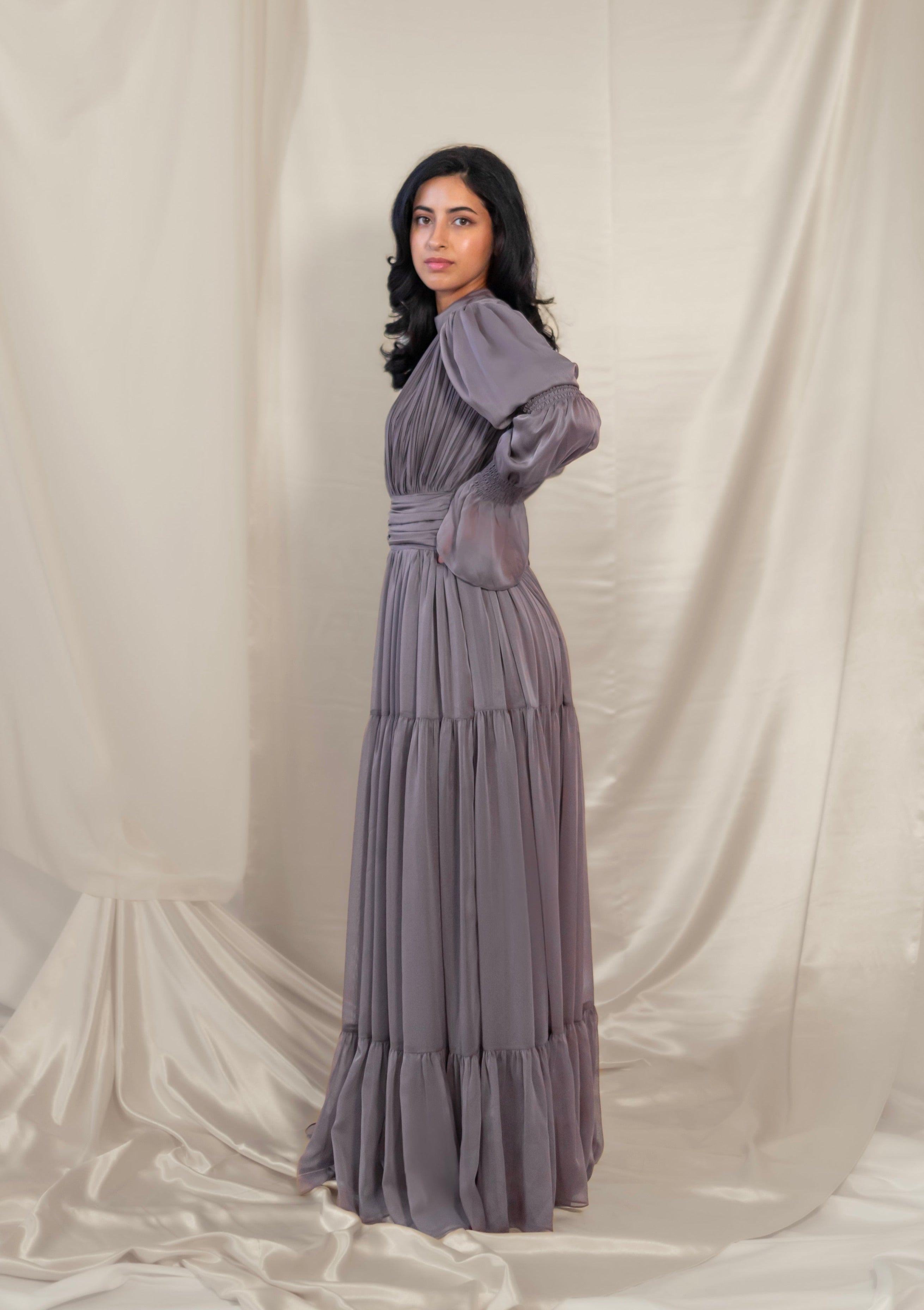 Lilac Ruched Dress