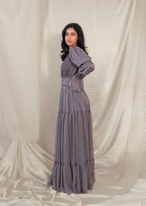 Lilac Ruched Dress
