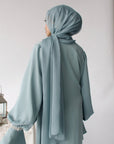 Teal Shimmering Scarf