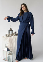 Load image into Gallery viewer, Navy Asymmetric Tunic Set (2 Pc)
