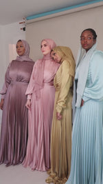 Load and play video in Gallery viewer, Maya Mauve Purple Pleated Gown
