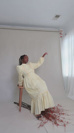 Load and play video in Gallery viewer, Butter Yellow Ruffled Shirt Dress
