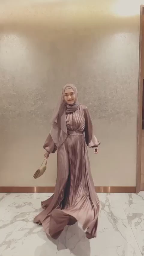 Maya Mauve Purple Pleated Gown