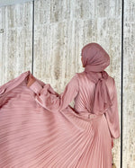 Load image into Gallery viewer, Maya Rose Pink Pleated Gown
