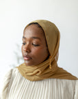 Golden Mustard Shimmering Scarf