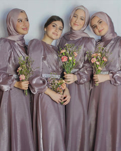 Mauve Purple Shimmering Scarf