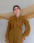 Golden Mustard Shimmering Scarf