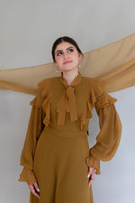 Load image into Gallery viewer, Golden Mustard Shimmering Scarf
